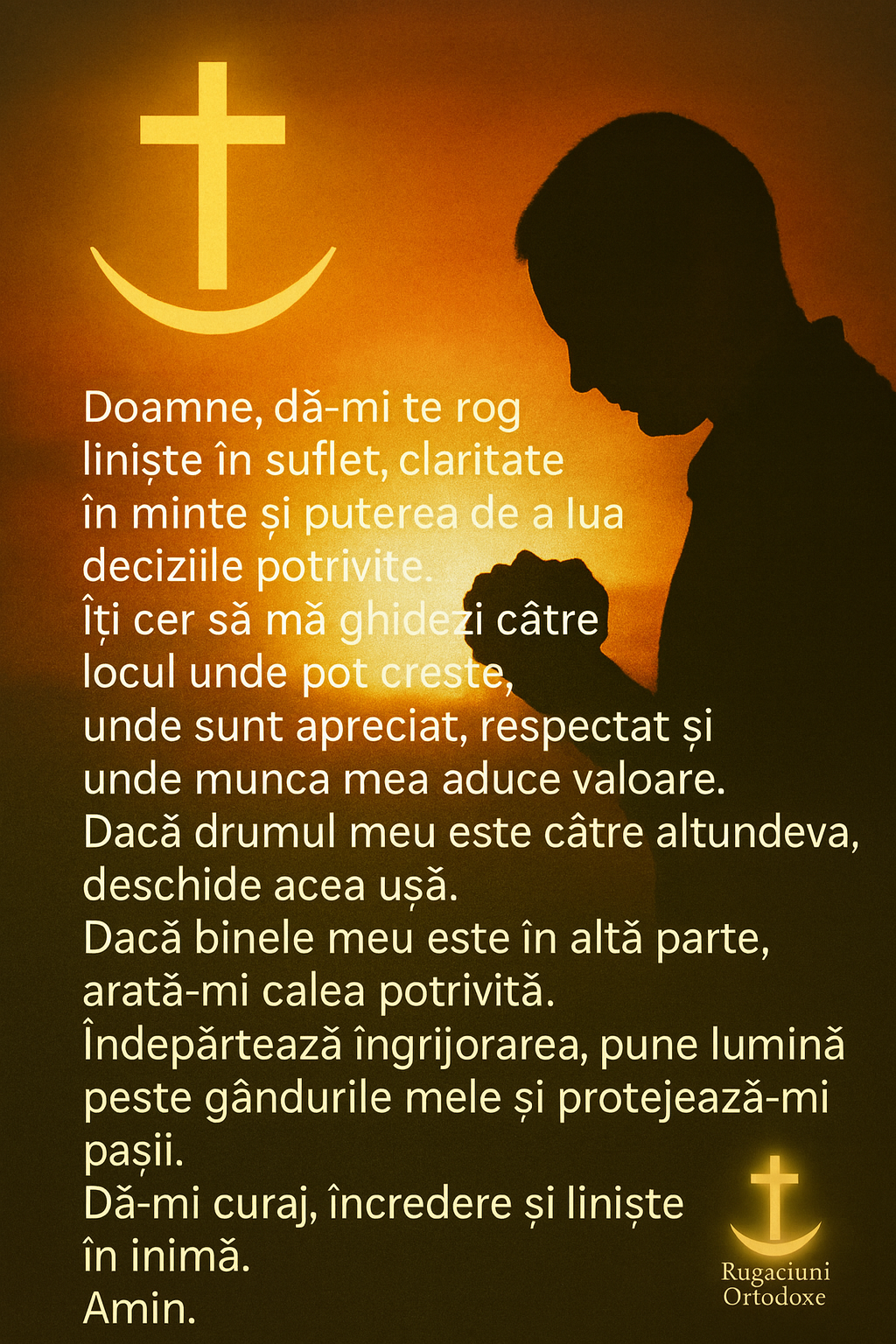 Rugăciunea Zilei – Liniște, Protecție și Drum Bun în Viață